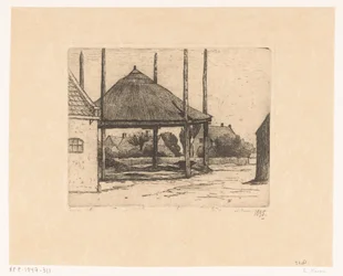 Farmyard with Empty Hay Barn
