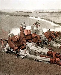 Near Dieuze, illustration from a German magazine, 