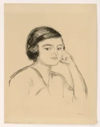 Young Woman (Young Woman with Her Hand on Her Cheek; Girl with Supported Arm)
