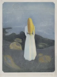 Young Woman on the Beach (The Lonely One)