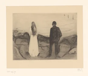 Man and Woman Standing on the Shore