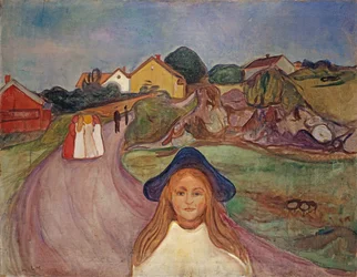 Road in Aasgaardstrand, 1901