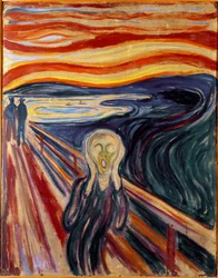 The Scream, 1893. Sun 83.5 x 66 cm, Oslo, Kommunes Kunstsamlinger, Munch-Museet (Musée Munch)