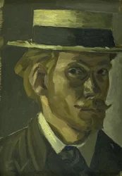 Self-Portrait with a Straw Hat