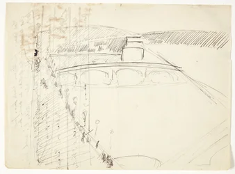 View from a Window by the Lungarno over the River towards Santo Spirito and San Miniato Heights, Florence