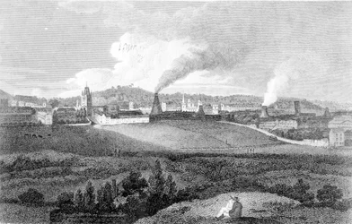 View of Bristol from Pile Hill, engraved by Heath, published by John Agg