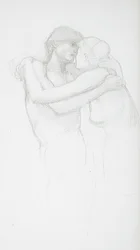 Nude Couple Embracing