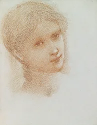 Head Study of a Girl, c.1865-6