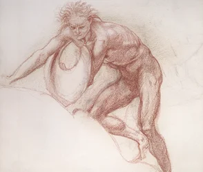 Male nude, study for Hercules