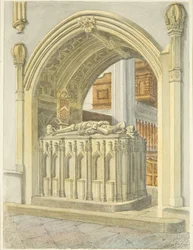 Tomb of Robert Fitzharding, died 1170, in Bristol Cathedral