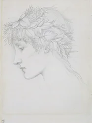 Head crowned with leaves, c.1897