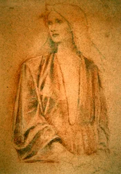 Portrait of a girl - Study for Arthur in Avalon, c.1890