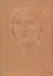 Study of the head of Margaret Burne-Jones for 