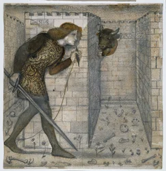 Theseus and the Minotaur in the Labyrinth