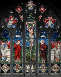 Birmingham, Acocks Green, St Mary the Virgin, East Window, Morris & Co., Edward Burne-Jones, John Henry Dearle (1859-1932), 1895