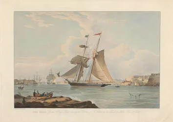 The Mary, Joshua Collings, Master, Entering the Harbour of La Valletta, in the Island of Malta, Dec. 5, 1835