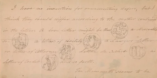 Letter with Designs for Signets