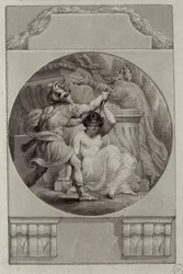 Warrior sacrificing a young woman
