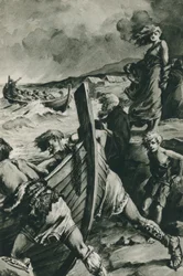 The Vikings who sailed out from the fjords of Norway and found America long before Columbus