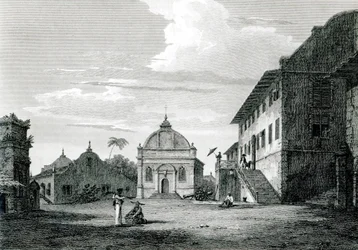 Government House at Malacca, engraved by George Cooke