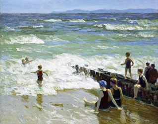 Bathers at Breakwater