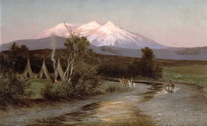 Sierra Blanca at Sunset Looking East from Palmilia, New Mexico, 1894