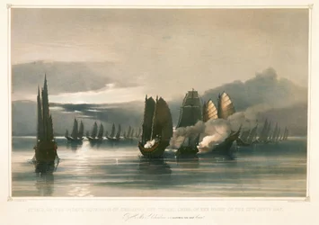 Attack on the Pirate Squadron of Chuiapoo, off Tysami, China, 28 September 1849