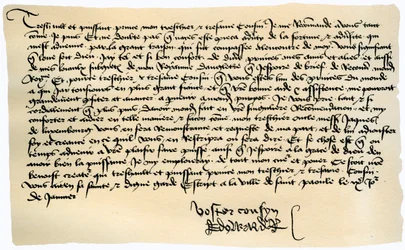 Letter from Edward IV to Francis II, Duke of Brittany, 9th January 1471