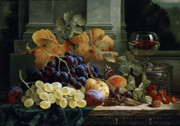 Still Life of Fruits and a Butterfly