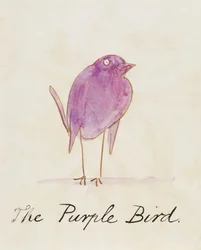 The Purple Bird, from Sixteen Drawings of Comic Birds