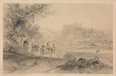 Valmontone, from Views in Rome and its Environs, 1841