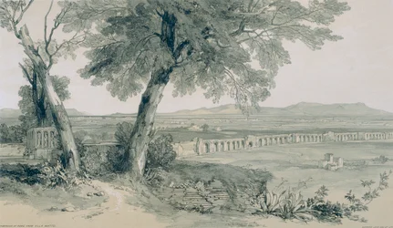 Views in Rome and Its Environs: Campagna and Walls of Rome Looking to the Alban