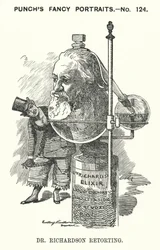 Punch cartoon: Benjamin Ward Richardson, English physician