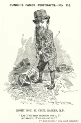 Punch Cartoon: Henry Cecil Raikes, English Conservative Politician