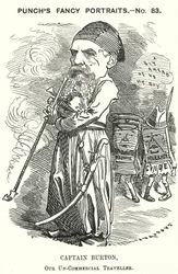 Punch Cartoon: Richard Burton, English Explorer, Geographer and Diplomat