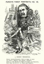 Punch cartoon: Sir Henry Thompson, English surgeon