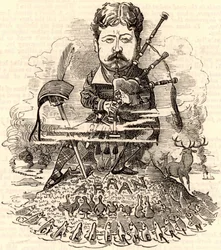 William Douglas-Hamilton Playing Bagpipes