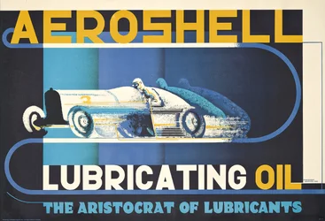 Poster advertising Aeroshell lubricating oil