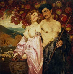 Self-Portrait with a Sicilian Woman – Pomegranates