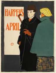 Man in Black Coat with Woman in Green Cape