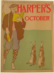 Man with a Rifle and Two Rabbits, October Harper