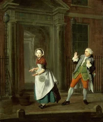 A Well Dressed Servant Girl Spins Her Mop, c. 1764
