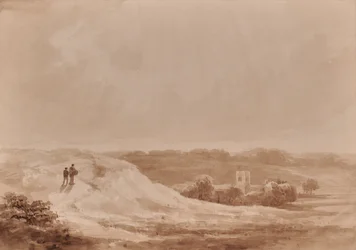 Landscape with church in a vale