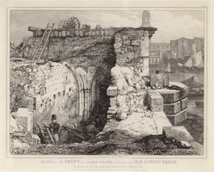Ruins of St Thomas Chapel on Old London Bridge