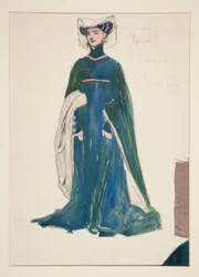 A Lady, Costume Sketch for Henry Irving