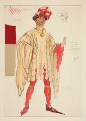Aumerle, Costume Sketch for Henry Irving