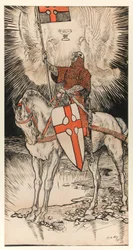 Drawing for the Poster Publicizing the Exhibition for and Publication of the Book of Abbey