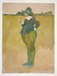 Fat Man in Landscape
