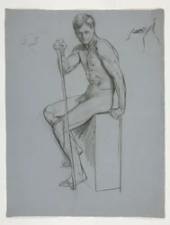 Figure Study for The Spirit of Vulcan, Genius of the Workers in Iron and Steel, Capitol Rotunda, Harrisburg, Pennsylvania