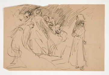 Galahad and the Captive Virtues, Study for The Quest of the Holy Grail (Series of Fifteen Paintings for the Boston Public Library, Completed in 1901)